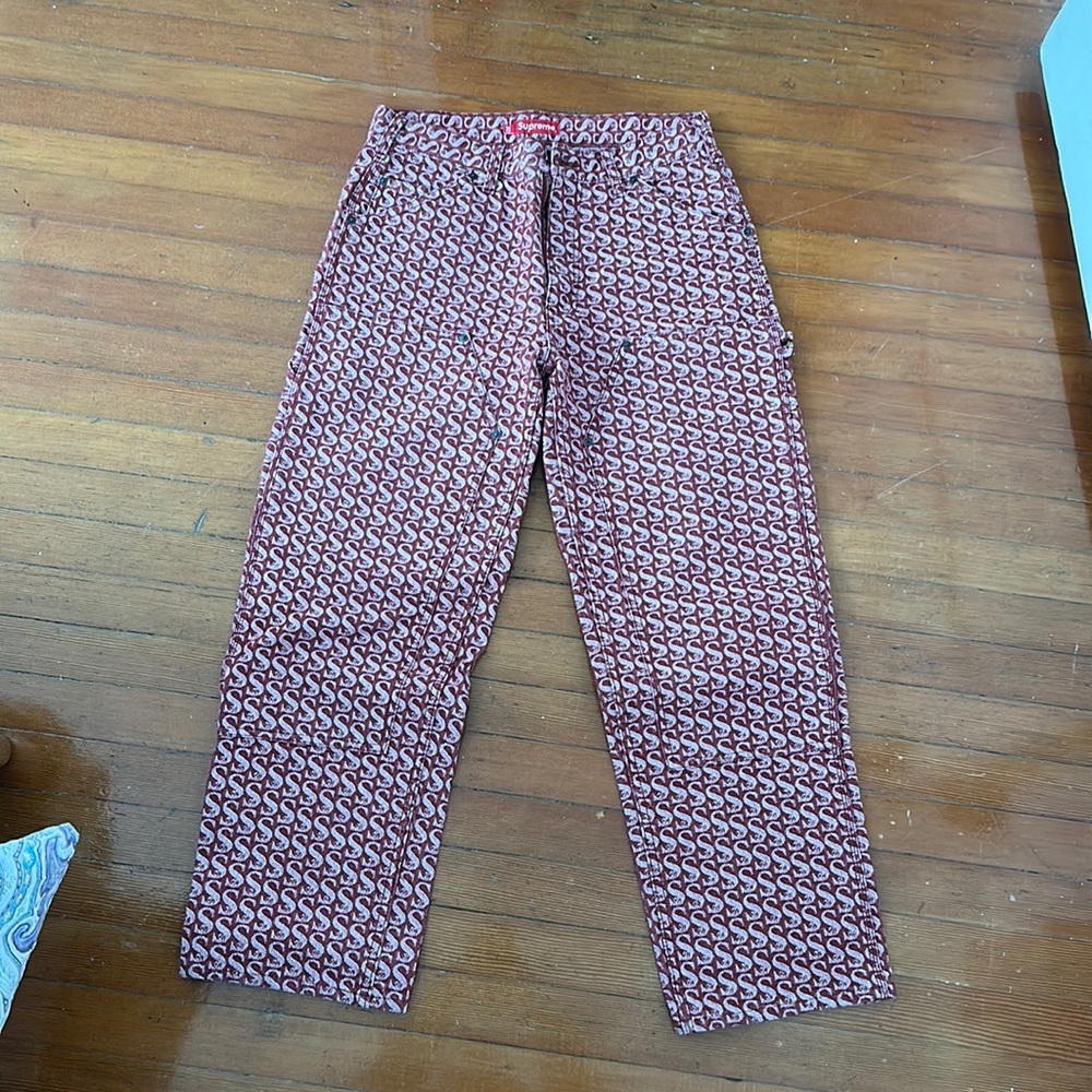 Supreme monogram carpenter pants